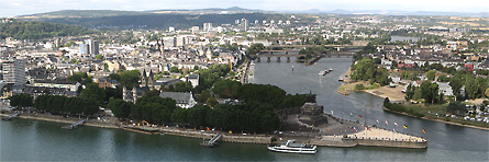  Ausflug nach Koblenz (Bild: Blick von der Festung)